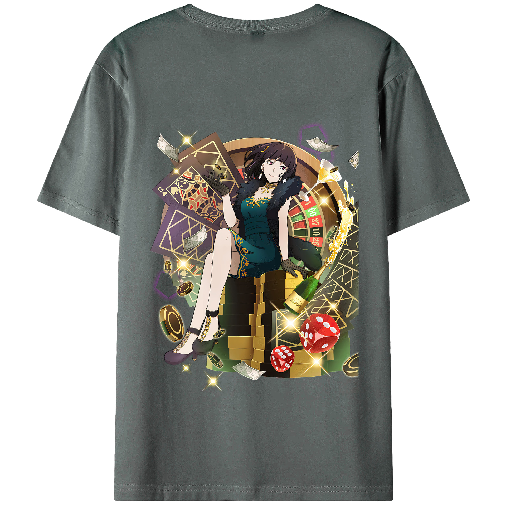 （画像用） 文豪ストレイドッグス Bungo Stray Dogs 綿100％半袖Tシャツ（背面プリント）